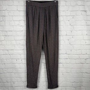 TEREZ multicolor metallic pleated high waist lightweight stretch pants, size S